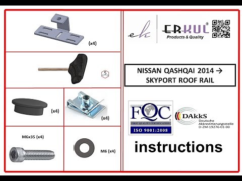 nissan qashqai 2014+ roof rails installation / tavan çıtası montajı
