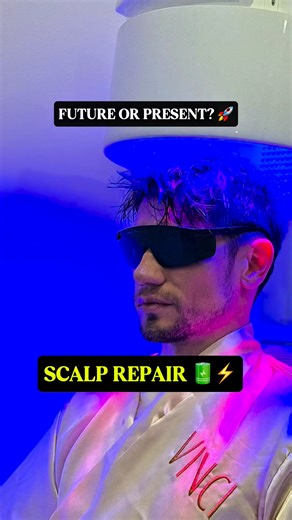 Alex on Instagram: "Installing ALEX 2.0... Please do not turn off the power. 🔋😂 This definitely looks like a scene from a Sci-Fi movie, but it’s actually the final step of the Scalp Treatment at VINCI Medical Aesthetics & Scalp Care Honestly, it feels super relaxing (even if I look like I’m about to travel through time). 🚀 #lifeinthephilippines #MensGrooming #Dumaguete #SelfCare #aesthetic @highlight"