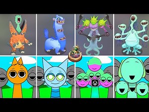 ALL Monsters Ethereal Workshop Vs Incredibox Sprunki Normal - Horror Versions | My Singing Monsters