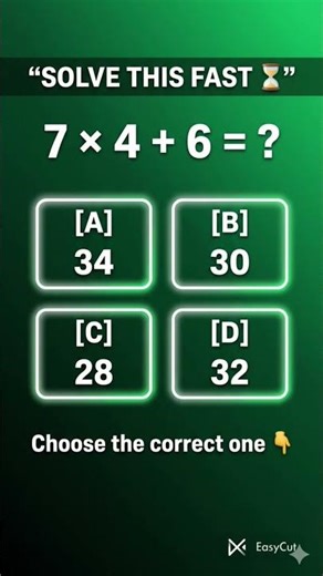🕓 Solve this fast math quiz | #mathchallenge #mathematics #mindbendingquiz