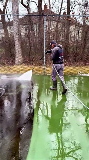 HAMPTON FOREST HOA FAIRFAX VIRGINIA | COMMUNITY TENNIS COURT PRESSURE WASHING BY ‪@VaPowerWashInc‬