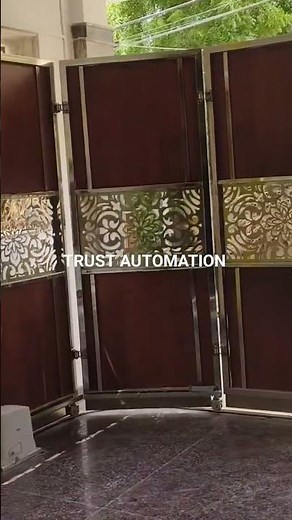 corner folding sliding gate #folding sliding gate #curved sliding gate