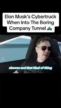 Elon Musk's Cybertruck Inside The Boring Company Tunnel