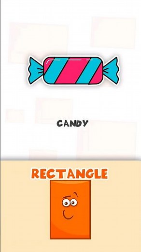 Learning shapes for kids - rectangle for children / education video in english