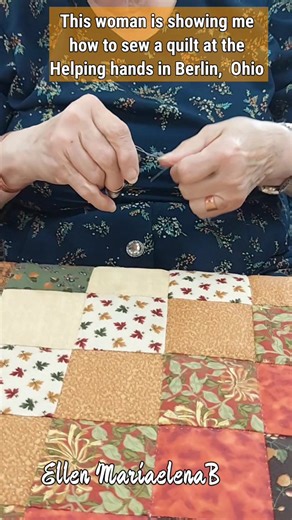 This Mennonite woman was teaching me how to sew a quilt. At the Helping Hands in Berlin, Ohio. #ohioamishcountry #amish #countryliving #countrylife #fblifestyle #amishcountry | Ellen MariaelenaB