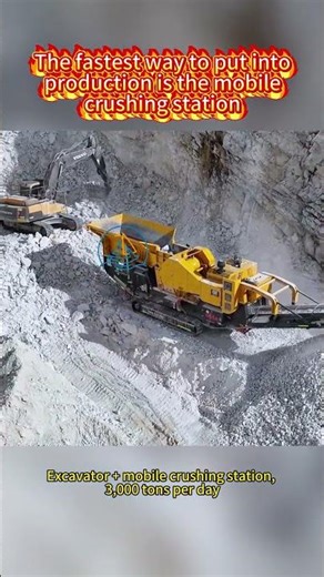 The fastest to go into production is the mobile crushing station.#mobilecrusher #machine