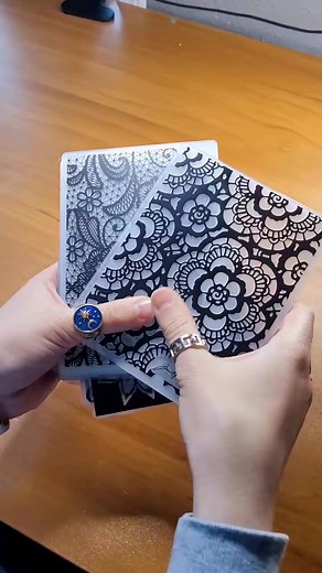 New embossing folders! Which one is your favorite 🥰 #paper #journal #relax #anxiety #craft #papercraft #asmr #embossing | Lanna.journaling