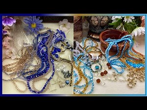 Sapphire/Champagne & Amber/Aqua Treasure Bags