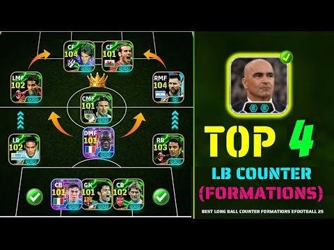 Top 4 Long Ball Counter Best Formations In eFootball 2026 🥵🔥| Pes Best Long Ball Counter Formation 💥