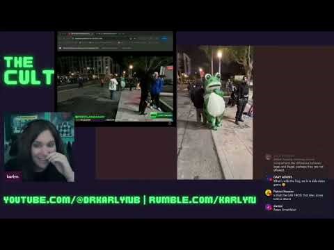 Legendary Fight Between Antifa Dressed As a FROG and a MAGA Guy Outside Portland ICE Facility
