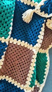 Color Block Crochet Blanket - Etsy
