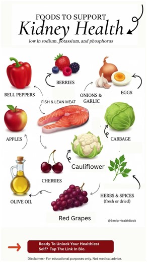 Your Kidneys Are Working Right Now — Feed Them These Foods!. senior Health #senior #wellness #gk