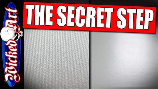 Never airbrush raw canvas: Artists’ secret prep method