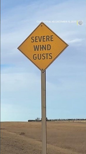 Winds gust over 90 km/h made it a challenge to be a truck driver in Alberta on Monday | #shorts