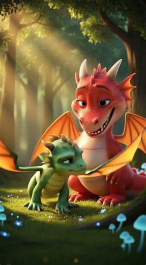 Baby Dragon’s First Fire Is So Funny 😂🔥 #kidsstory #youtubeshorts