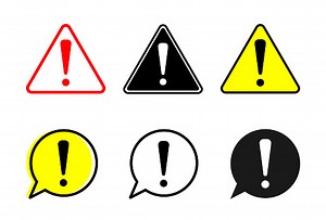Achtung Icon Set, Achtung Symbol Vektor Illustration Vektor