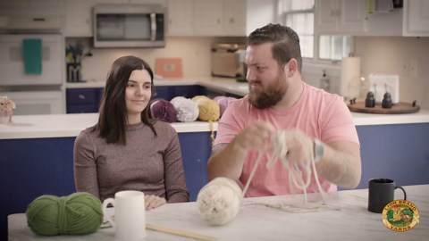 Lion Brand Yarn InstaKnit Beginner Yarn for Knitting, Never Blue Over You, 1 Pack