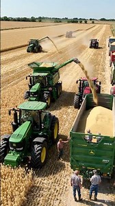 9 Giant Tractors Working Together! 5 John Deere 9RX & 4 Case IH in Massive Farming Field#farming