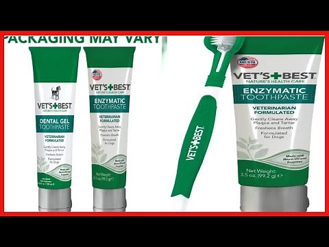 Vet’s Best Dog Toothbrush and Enzymatic Toothpaste Set | Teeth Cleaning and Fresh Breath Kit