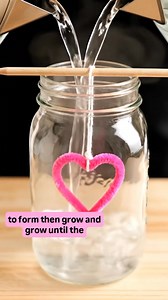 ✨ Growing Crystals – Easy Science Magic for Kids Watch tiny crystals slowly grow before your eyes. This simple Growing Crystals experiment turns an ordinary afternoon into a magical science moment kids never forget. Perfect for curiosity, patience, and wow reactions. Materials Needed : - Borax or alum powder - Very hot water (adult help) - Clear glass jar - Pipe cleaner or string - Pencil or wooden stick - Spoon - Food coloring (optional) Instructions : 1. Twist the pipe cleaner into a simple sh