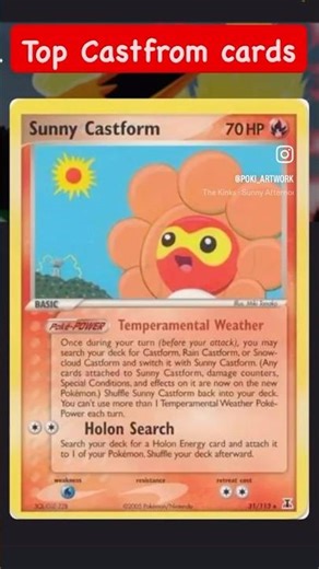 Top Castform cards in order of prices from Pokedata #pokemon #anime #pokemontcg #pokemoncard #music