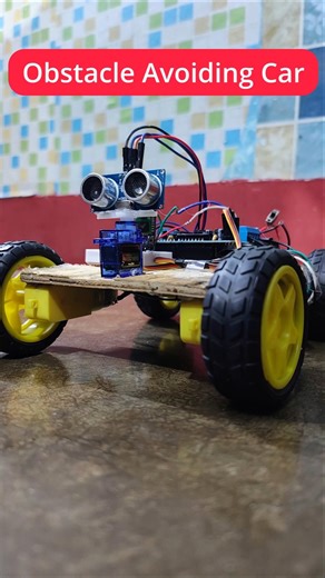 Obstacle avoiding Car using ultrasonic and servo