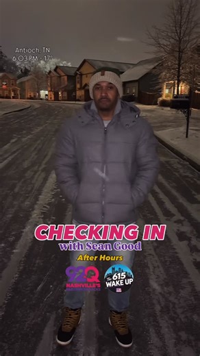 Evening update on weather in Antioch! Tune into The 615 Wake Up tomorrow starting at 5am for more updates on road conditions, school and business closures, and weather. #nashville #fyp #weather 🎥: @iamjojocortes | 92Q