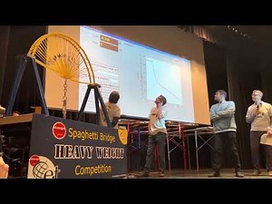 2023 Spaghetti Bridge Building Heavy Weight Category Champion Rouzbeh Rouzbehani