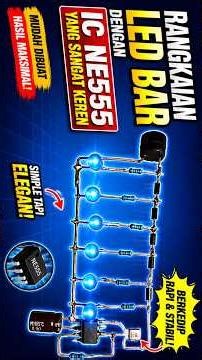 Rangkaian led bar dengan ic ne555 dan transistor bc547 #shorts #ledbar
