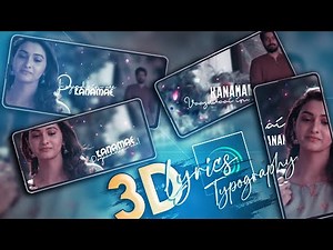 Trending 3D Lyrics video editing alight motion in tamil | 3d typography alight motion tutorial tamil