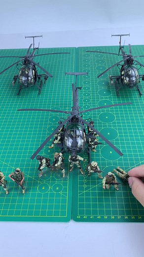 1/35 AH-6J Little Bird Formation Model Kit | Kittyhawk Scale Plastic Military Helicopter