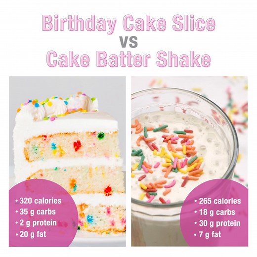 Got cravings? Try this Cake Batter Shake as a healthier protein-packed option 🍰 2 scoops Herbalife Nutrition Formula 1 Shake, Cookies 'n Cream 2 sccops Herbalife Nutrition Protein Drink Mix, Vanilla 1 cup water 3 TBSP low-fat ricotta cheese 1/8 tsp almond extract 1/8 tsp vanilla extract 3-5 ice cubes. Combine ingredients in a blender and mix well. 265 calories 30 g protein | Herbalife