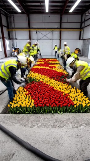 Epoxy floor design for tulip lovers🥰 Tag your tulip lover friends🥰😜 #homebuilding #homedecor #satisfyingvideo #diytransformation #fyp