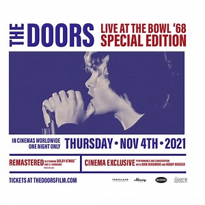 In just two under weeks - on November 4 at 7pm - join Doors fans around the world for an in-cinema event like none other when @THEDOORS: LIVE AT THE BOWL ‘68 SPECIAL EDITION comes to Star Cinema. Get your tickets today: www.starcinema.org.au/movie/the-doors-live-at-the-bowl-68-special-edition | Star Cinema | Facebook