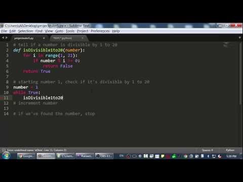Blank Editor - Project Euler Problem 5 "Smallest Multiple"