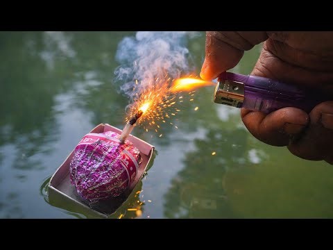 Sutli Boom In Water . Fireworks Experiment video. #fireworksexperiment