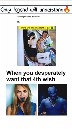 Bro used all wishes… but still wants one more🤣😂. #viral #shorts #memes #funnymemes #wishes #usa