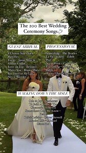 🎶 Set the perfect tone for your wedding day! From timeless classics to modern favourites, we’ve rounded up the ultimate list of songs to make every moment magical—from guest arrivals to your walk down the aisle. Tap the link in bio for the full list! 💍 🎥 @digitalsbydelaney #wedding #weddingsongs #weddingceremony #weddingplaylist #ceremony #weddingplanning | Bridebook - The No.1 Wedding Planning App