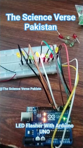 LED Flasher With Arduino UNO. Made by an 8 year old student. Machine Learning and Codings.