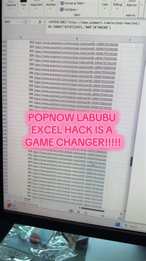 Ami Y on Instagram: "THE POPNOW EXCEL SHEET HACK WORKS!! Follow and comment “excel” and I’ll send you the sheet!! This is only for labubu macarons btw!! Be patient with me though please 🥲 I don’t have a bot 🥲 #labubu #labubumacaron #labubuhaveaseat #popmart #popnow #viral #tiktok #instagram #blindbox #labubublindbox"