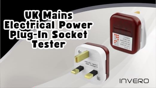Invero UK Mains Electrical Power Plug-In Socket Tester