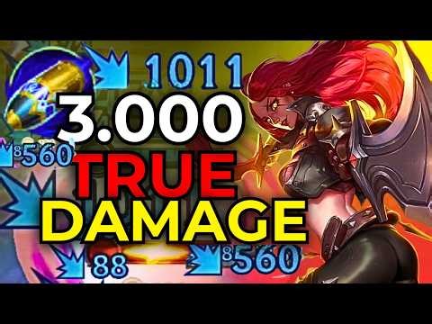 3000 TRUE DAMAGE! FIRST STRIKE 1vs9 Katarina Build & Runes Wild Rift