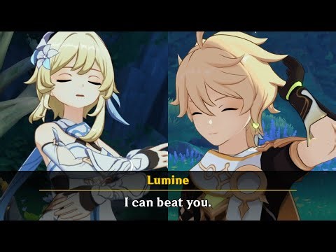 Lumine challenges Aether (Lumine VS Aether) | Genshin Impact 6.0