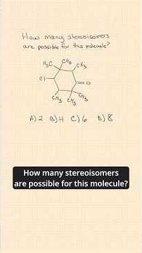 How many stereoisomers in a cyclic compound