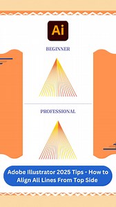 Adobe Illustrator 2025 Tips - How to Align All Lines From Top Side . Follow : Vipul Graphics . Thanks ❤️ . #illustrator #illustration #tips #art #vector #digitalart #alignment #lines #graphics #design #designer #graphicdesigner #GraphicDesign #vipulgraphics #explore | Vipul Graphics