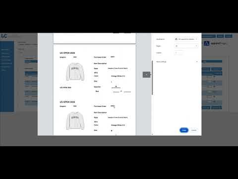 Apparel Magic Label Print using Orders