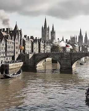 The Old London Bridge, 1600s. #history
