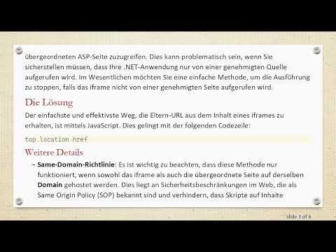 Wie man die "Eltern-URL" vom Inhalt eines Iframes erhält