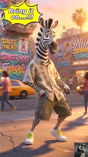 Zebra Dancing Happily 🦓🔥| #shorts #animaldance