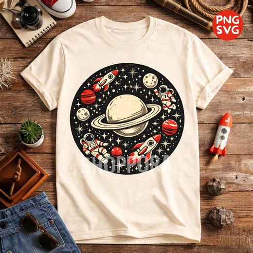 Astronaut Galaxy Rocket PNG & SVG - Kids Space Adventure Stars Cosmic Universe Clipart (digital Download) - Etsy